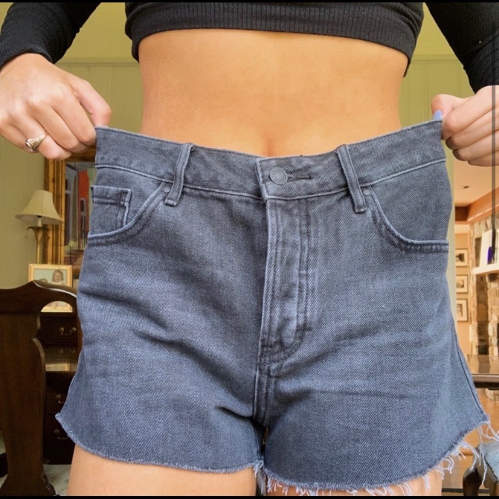 Pacsun Mid Rise Black Denim Shorts Size 27